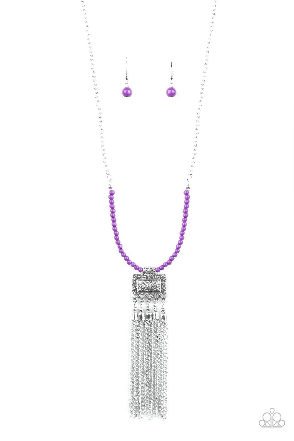 Paparazzi Accessories-Mayan Masquerade - Purple Necklace