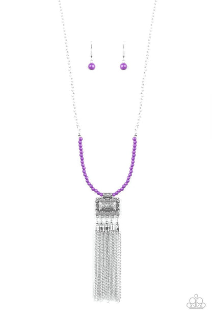 Paparazzi Accessories-Mayan Masquerade - Purple Necklace