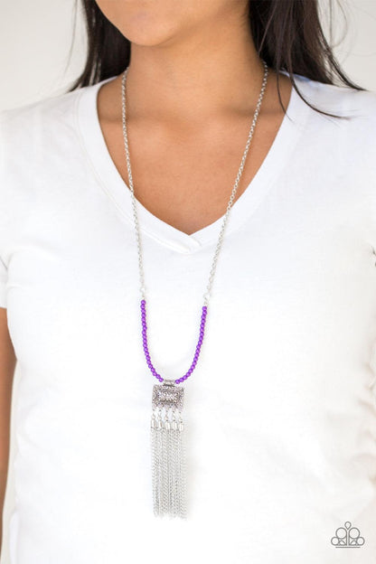 Paparazzi Accessories-Mayan Masquerade - Purple Necklace