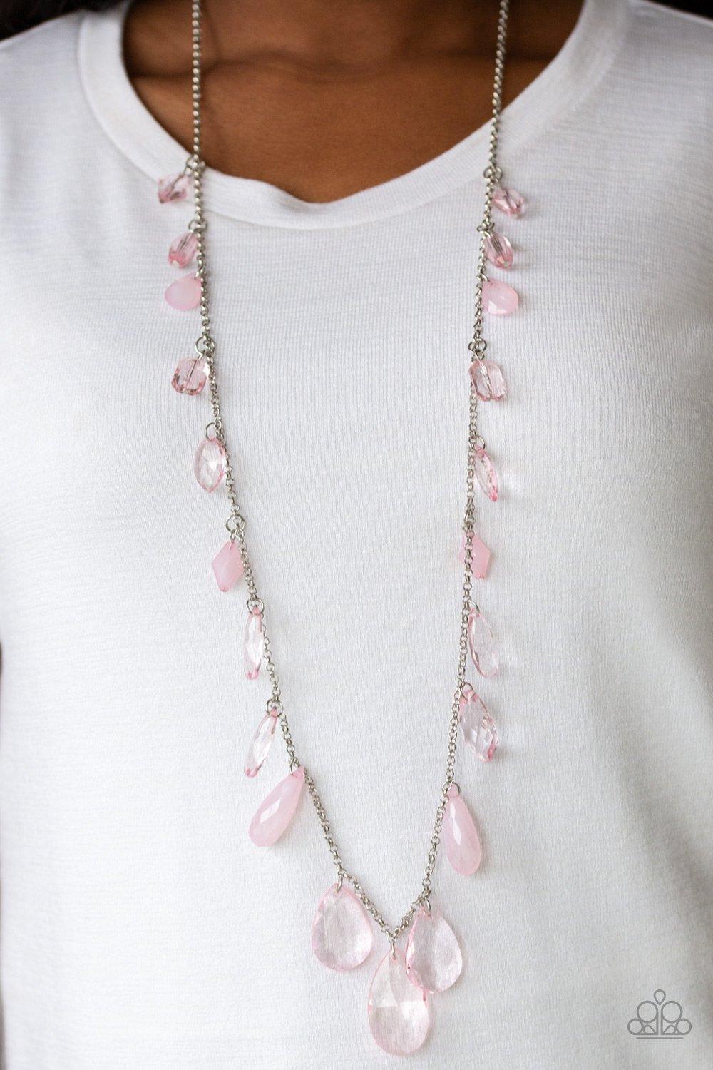 GLOW And Steady Wins The Race Pink Necklace - Jewelry By Brretta