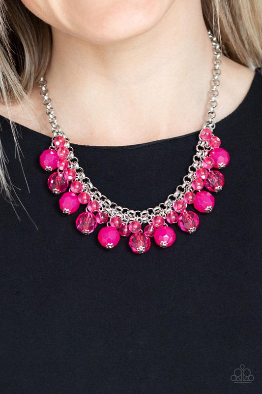 Paparazzi Accessories-Fiesta Fabulous - Pink Necklace