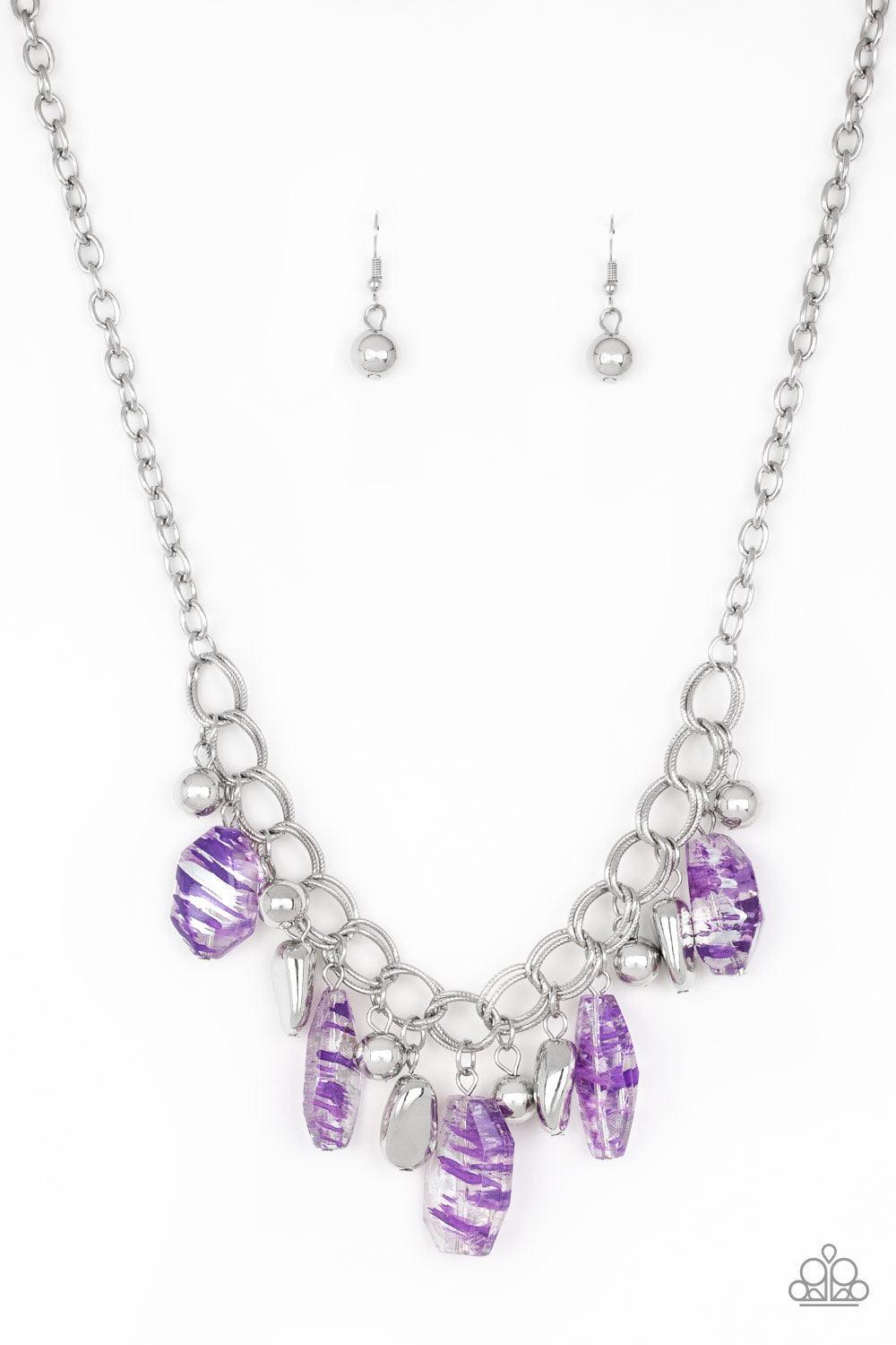 Paparazzi Accessories-Chroma Drama - Purple Necklace