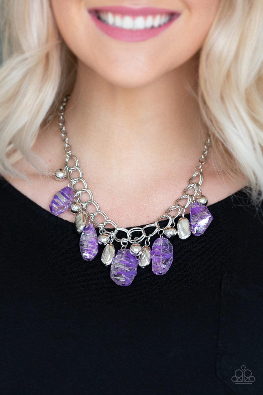 Paparazzi Accessories-Chroma Drama - Purple Necklace