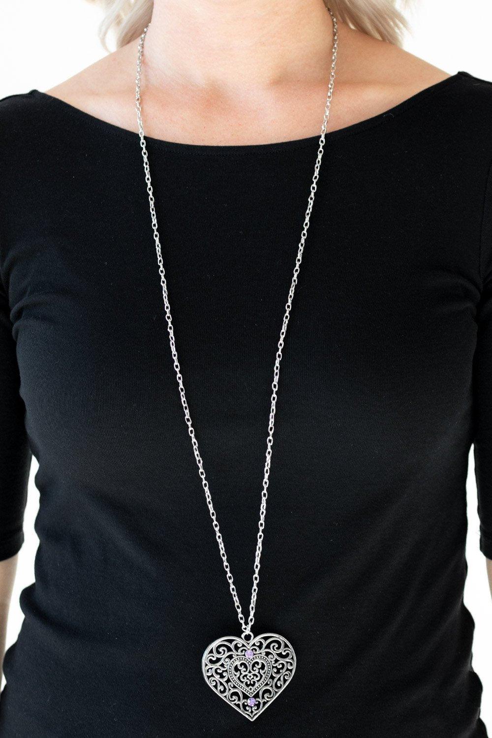 Paparazzi Accessories-Classic Casanova - Purple Necklace