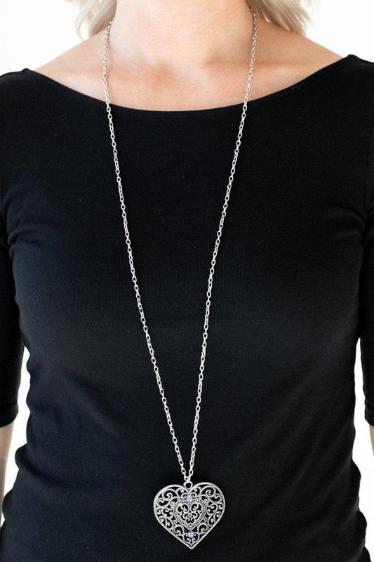 Paparazzi Accessories-Classic Casanova - Purple Necklace