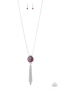 Paparazzi Accessories-Happy As Can BEAM - Purple Necklace