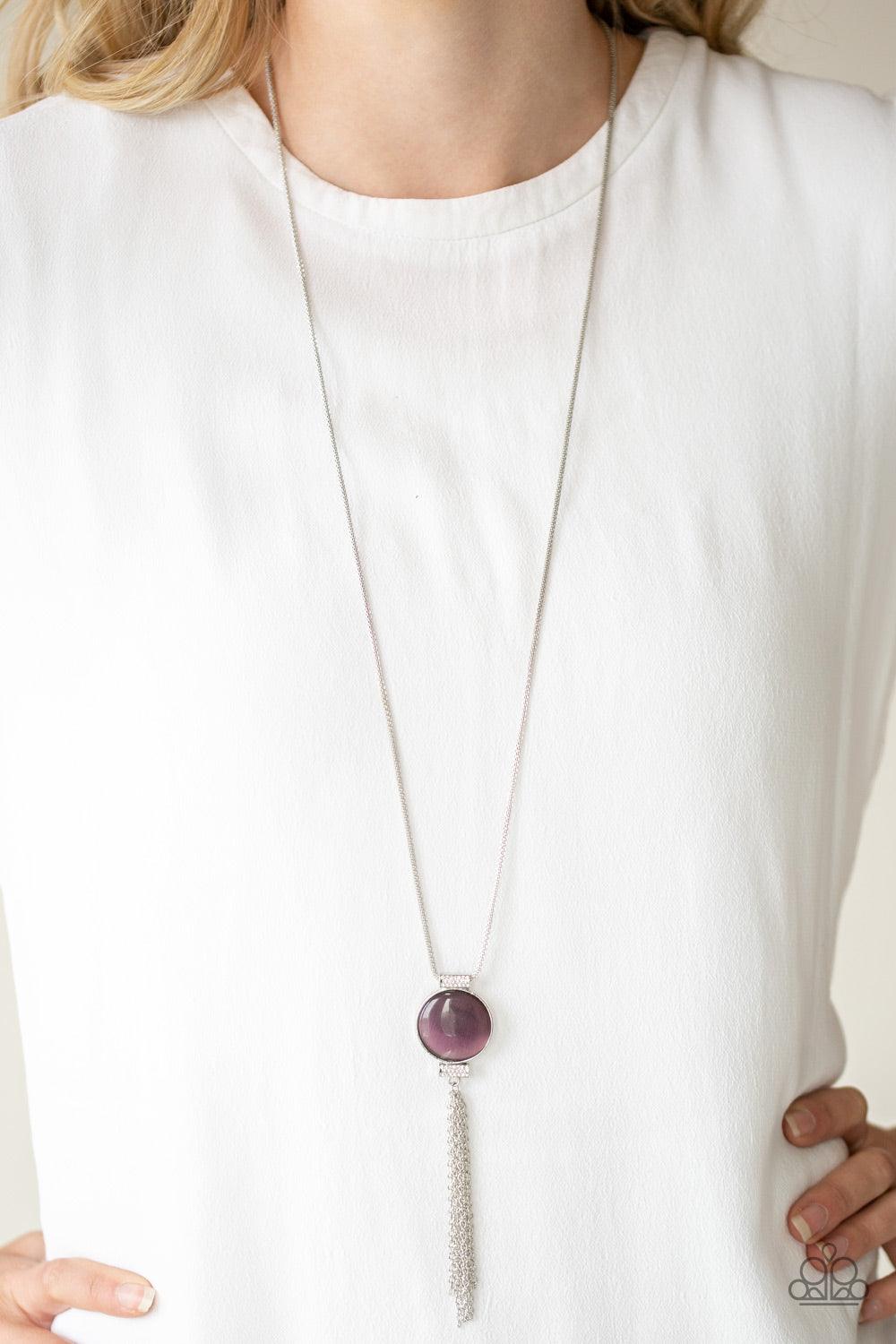 Paparazzi Accessories-Happy As Can BEAM - Purple Necklace