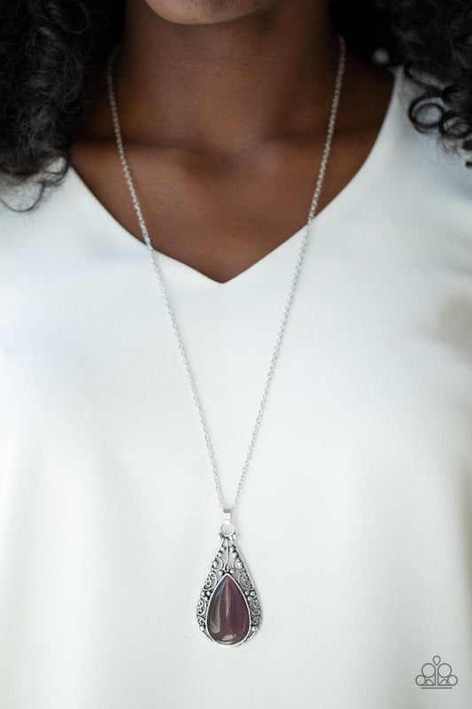 Paparazzi Accessories-Enchanted Eden - Purple Necklace