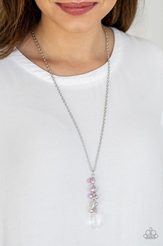 Paparazzi Accessories-Teardrop Serenity - Purple Necklace