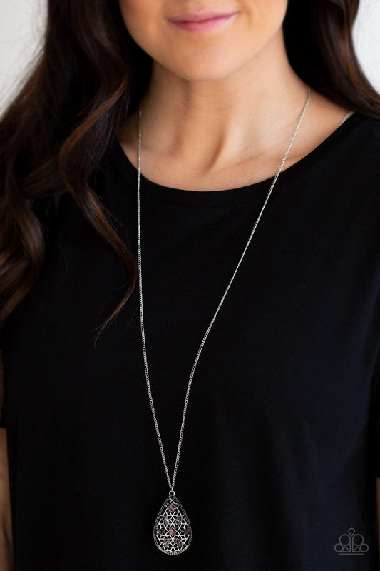 Paparazzi Accessories-Gala Glimmer - Purple Necklace