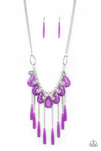 Paparazzi Accessories-Roaring Riviera - Purple Necklace