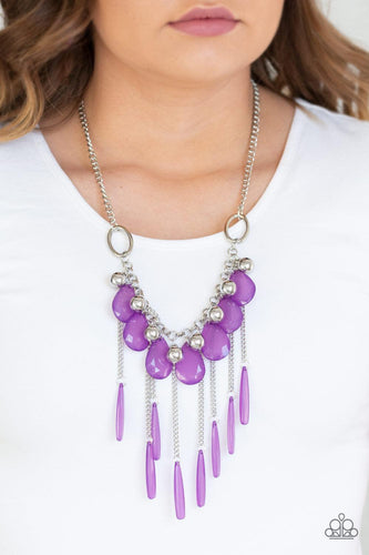 Paparazzi Accessories-Roaring Riviera - Purple Necklace