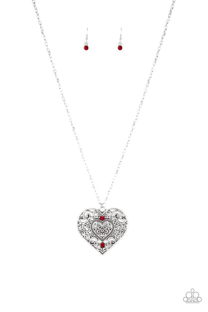 Paparazzi Accessories-Classic Casanova - Red Necklace