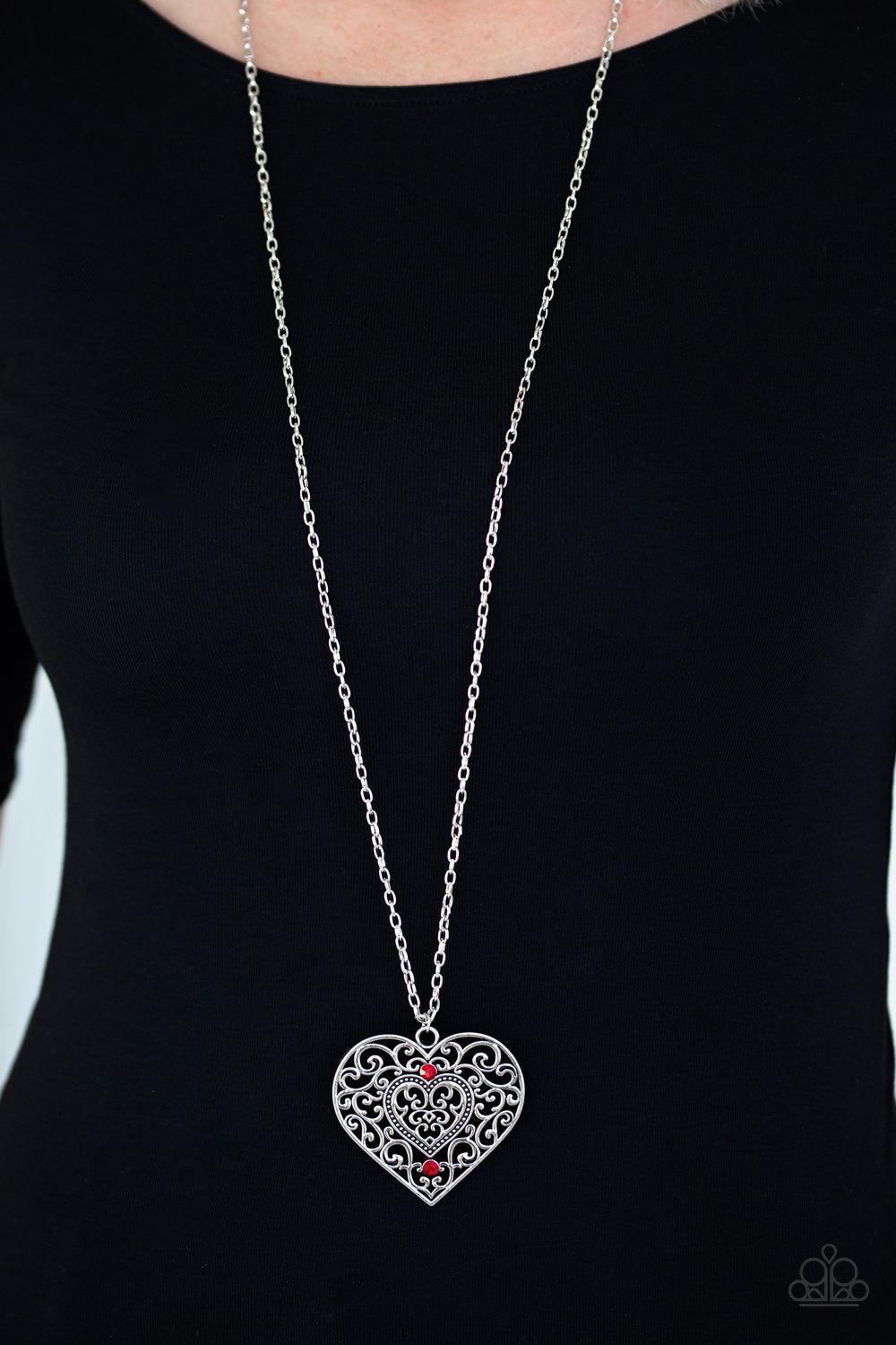 Paparazzi Accessories-Classic Casanova - Red Necklace