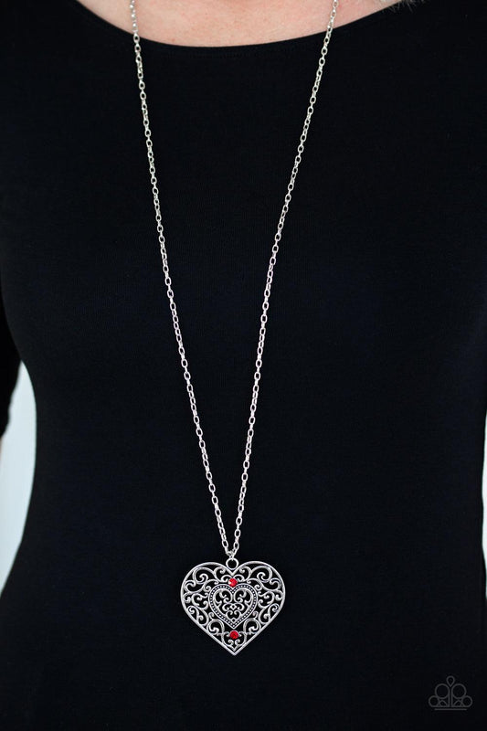 Paparazzi Accessories-Classic Casanova - Red Necklace