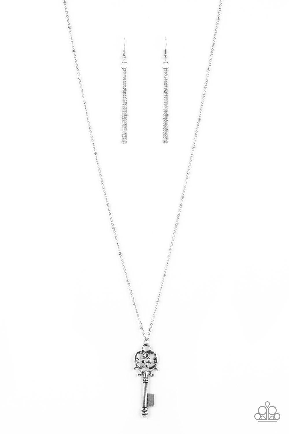 Paparazzi Accessories-The Magic Key - Silver Necklace