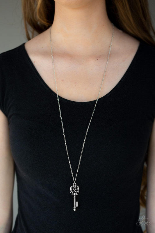 Paparazzi Accessories-The Magic Key - Silver Necklace