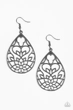Paparazzi Accessories - Lovely Lotus - Black Earrings 