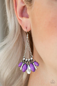 Paparazzi Accessories-Terra Tribe - Purple Earrings