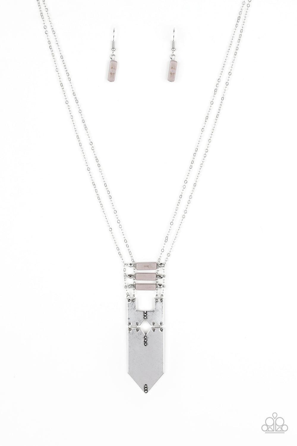 Paparazzi Accessories-Triassic Era - Silver Necklace