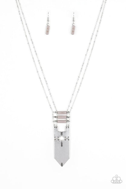 Paparazzi Accessories-Triassic Era - Silver Necklace