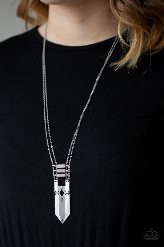 Paparazzi Accessories-Triassic Era - Silver Necklace