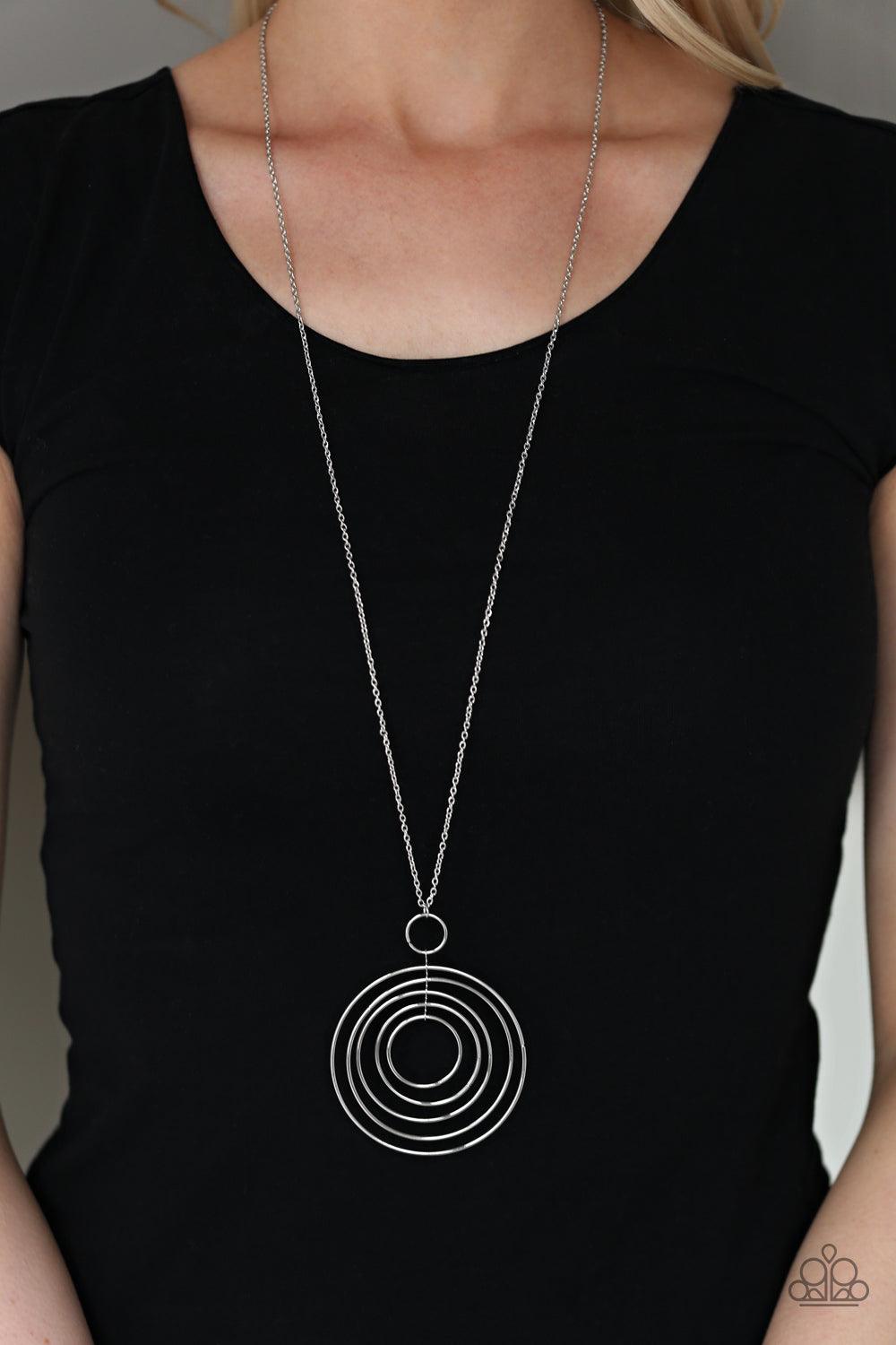 Running Circles In My Mind Silver Necklace - Jewelry by Bretta - Jewelry by Bretta