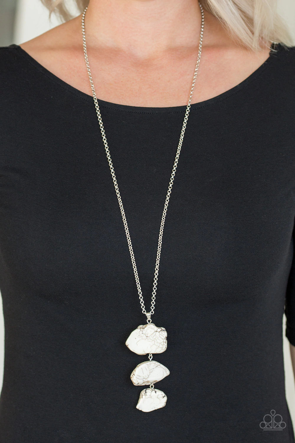 On The ROAM Again White Necklace - Jewelry by Bretta