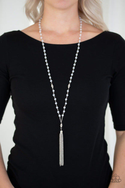 Tassel Takeover White Necklace - Jewelry By Bretta