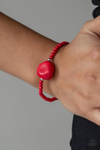 Paparazzi Accessories-Eco Eccentricity - Red Bracelet