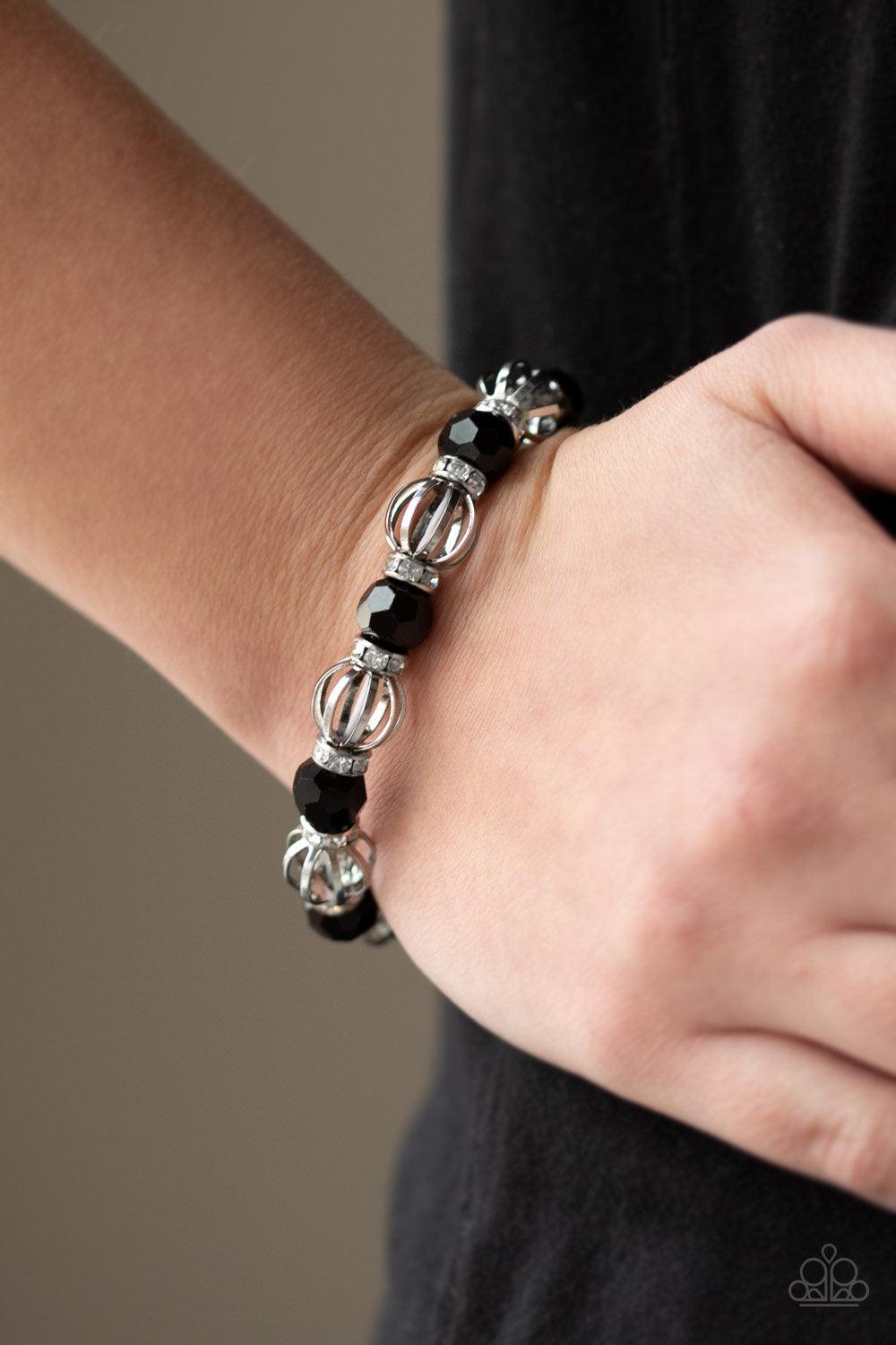 Paparazzi Accessories-Metro Majestic - Black Necklace Paparazzi Accessories-Metro Squad - Black Bracelet