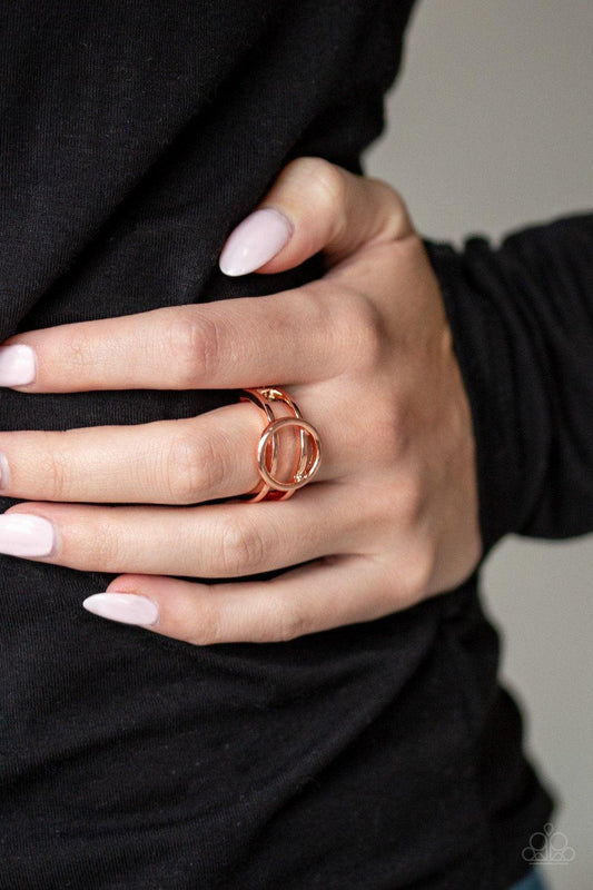 Paparazzi Accessories-City Center Chic - Copper Ring