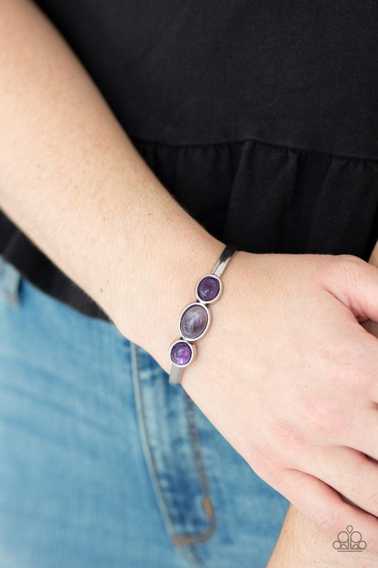 Paparazzi Accessories-ROAM Rules - Purple Cuff Bracelet