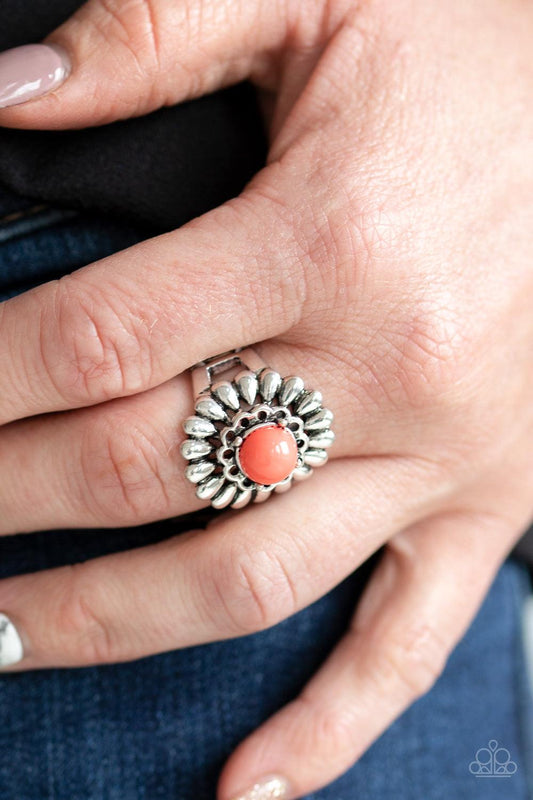 Paparazzi Accessories-Poppy Pep - Orange Ring