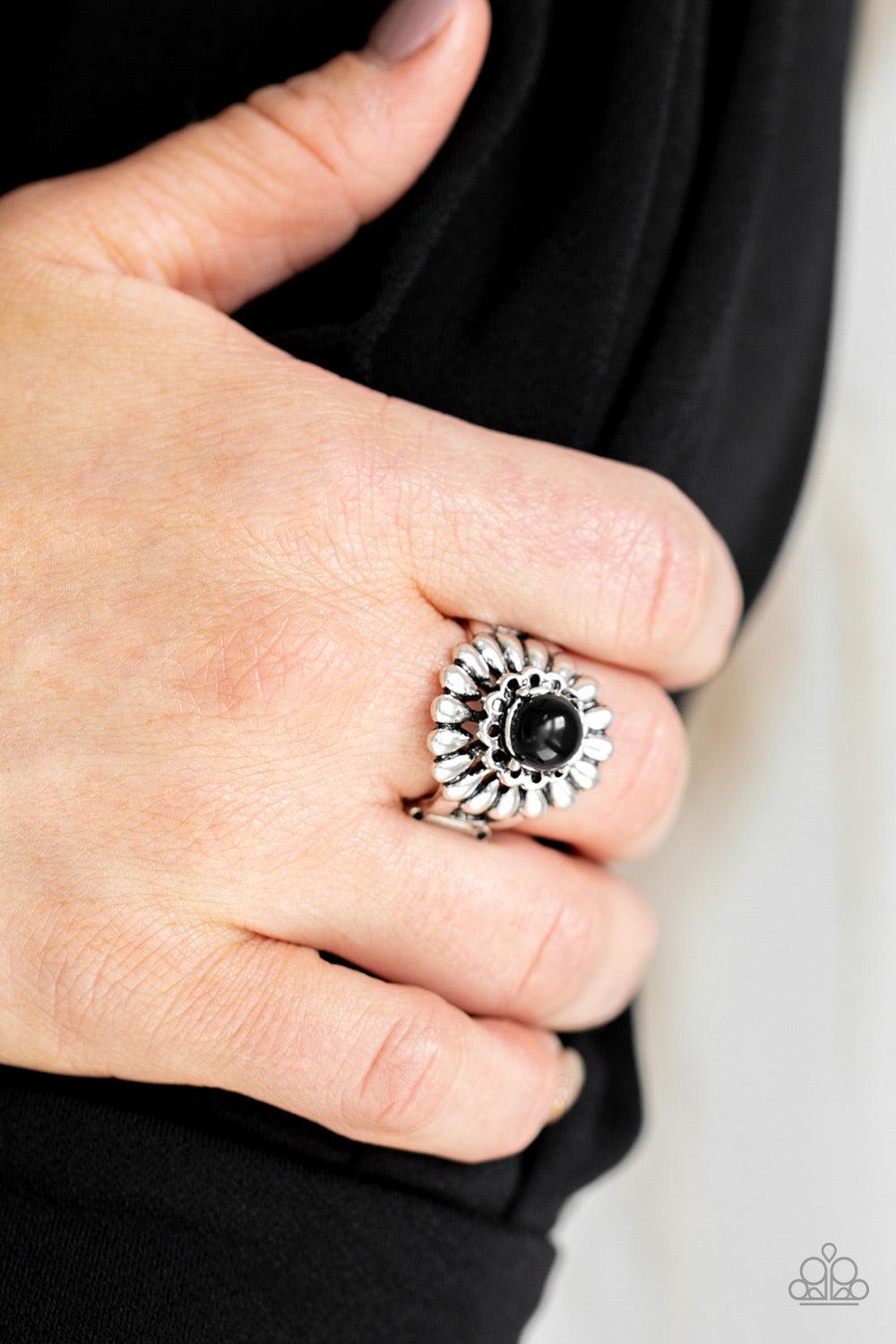 Paparazzi Accessories-Poppy Pep - Black Ring