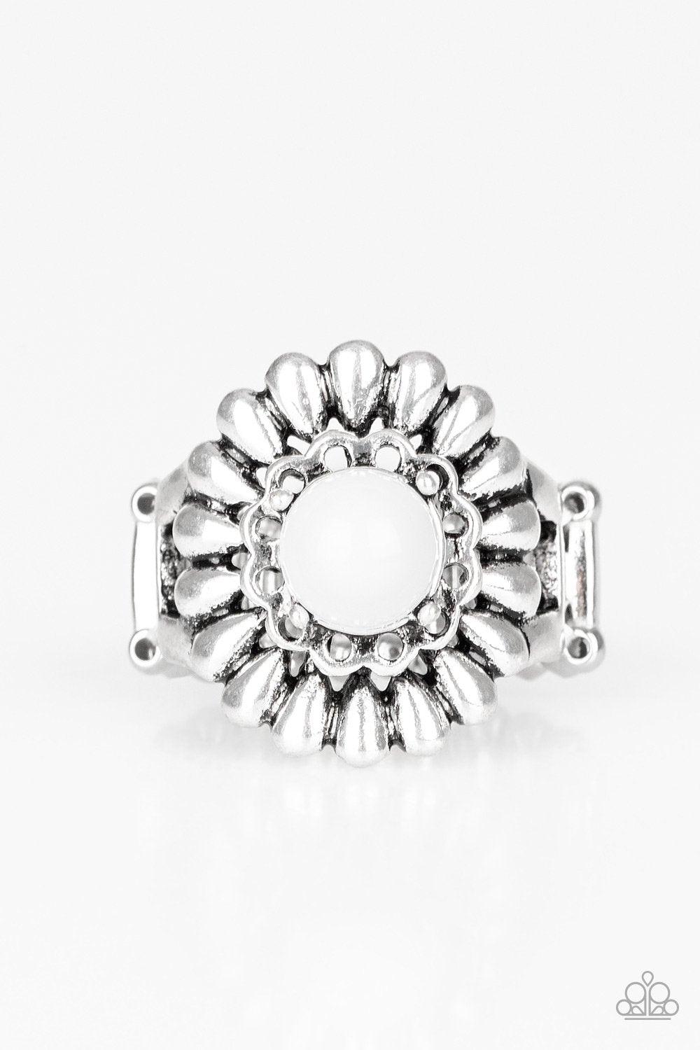 Paparazzi Accessories-Poppy Pep - White Ring