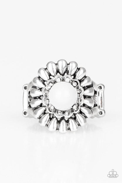 Paparazzi Accessories-Poppy Pep - White Ring