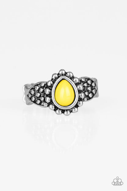 Paparazzi Accessories-Pep Talk - Yellow Ring