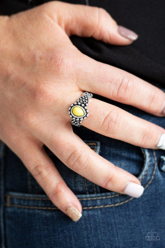 Paparazzi Accessories-Pep Talk - Yellow Ring