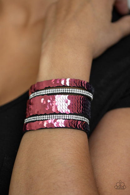 Paparazzi Accessories-MERMAID Service - Pink Bracelet