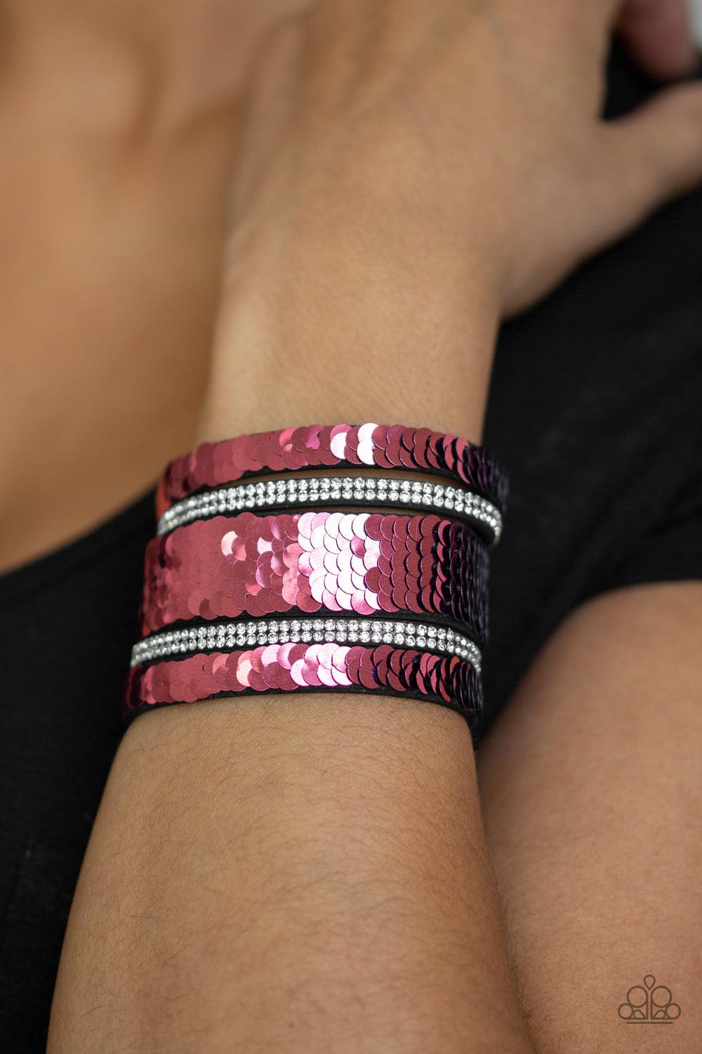 Paparazzi Accessories-MERMAID Service - Pink Bracelet