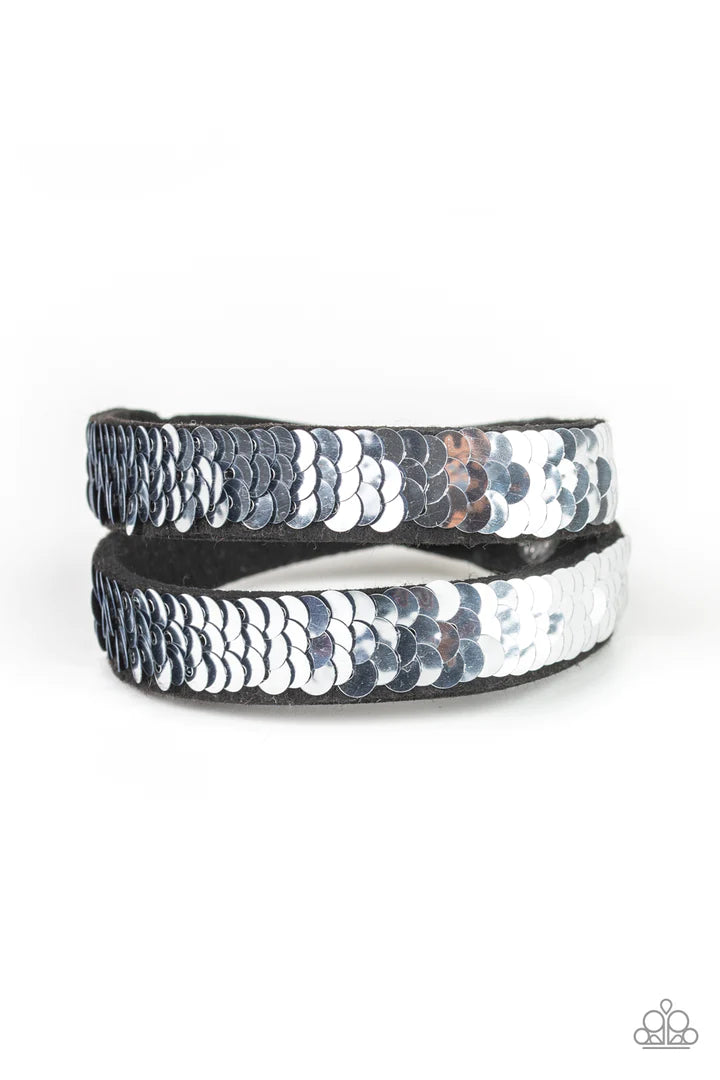 Under The SEQUINS Blue Wrap Bracelet - Jewelry by Bretta