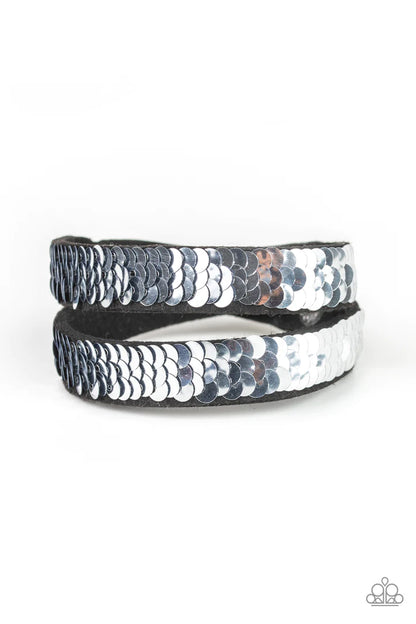 Under The SEQUINS Blue Wrap Bracelet - Jewelry by Bretta