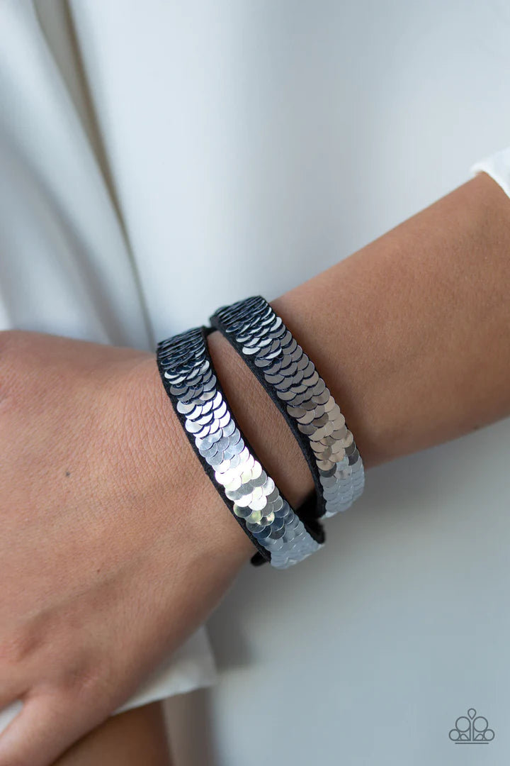 Under The SEQUINS Blue Wrap Bracelet - Jewelry by Bretta