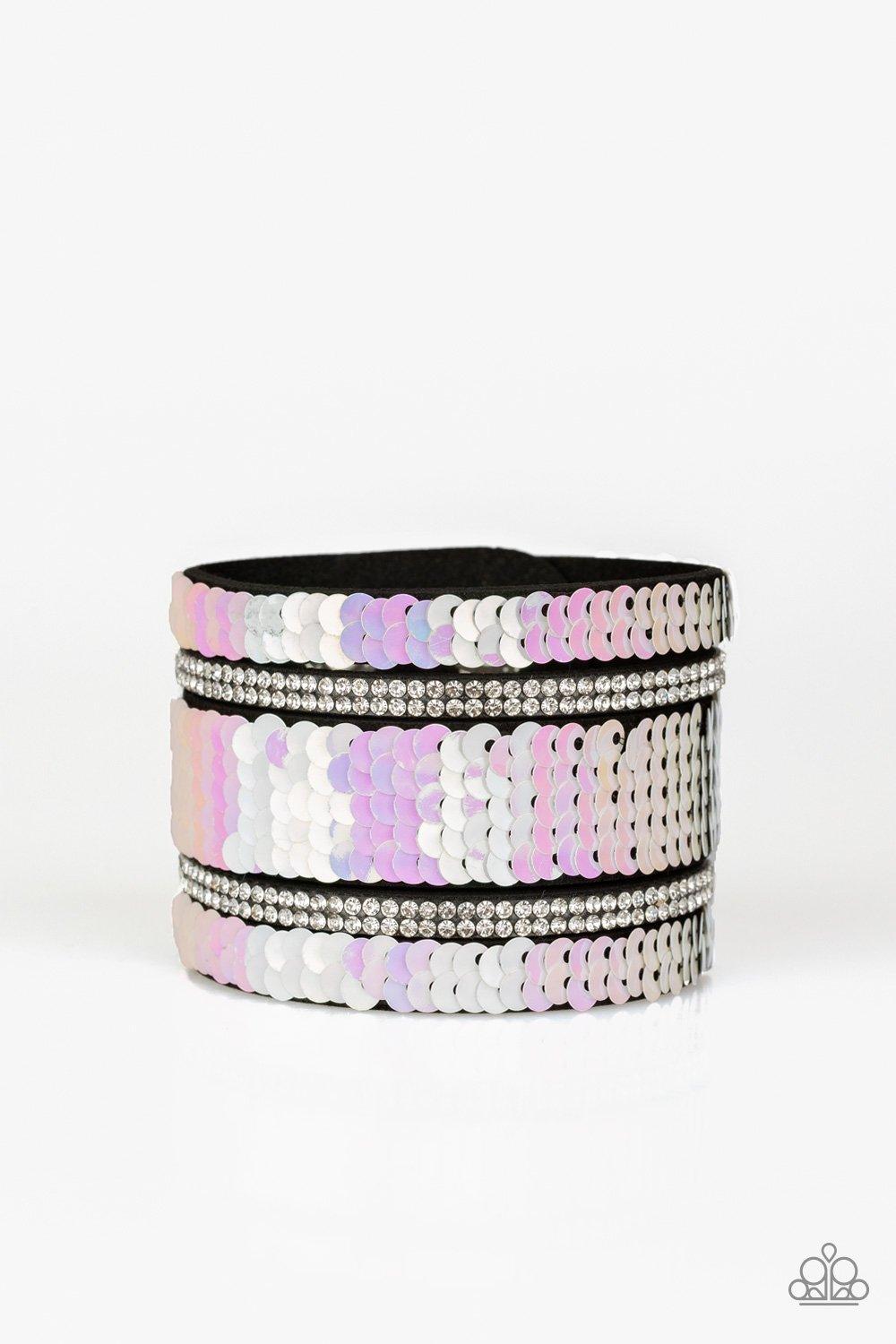 Paparazzi Accessories-MERMAID Service - White Wrap Bracelet