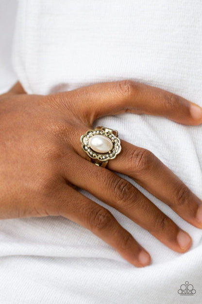 Paparazzi Accessories-Metro Marina - Brass Ring