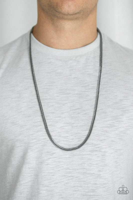 Paparazzi Accessories-Killer Crossover - Black Necklace