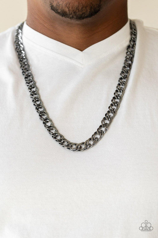 Paparazzi Accessories-Undefeated - Black Necklace
