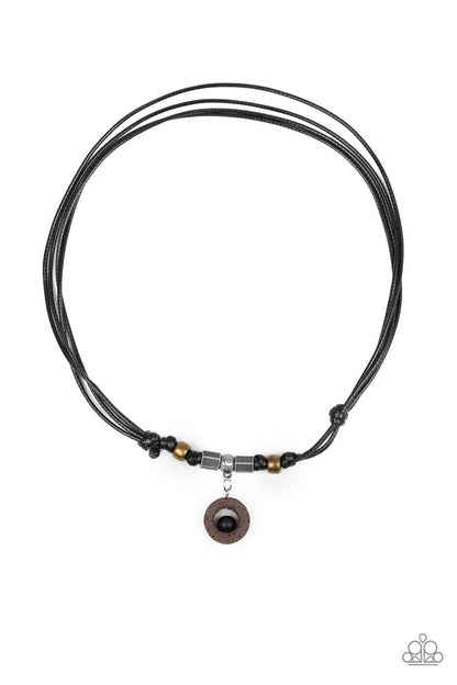 Paparazzi Accessories-Tiki Thunder - Black Necklace