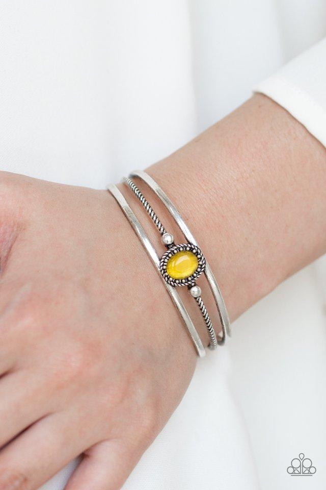  Top Of The Pop Charts Yellow Bracelet - Jewelry by Bretta